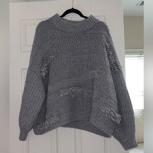 Cozy Gray Knit Sweater